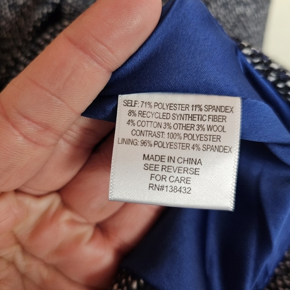 Modcloth Tweed Velevt Blazor Business Old Monet Button Up - Picture 4 of 6